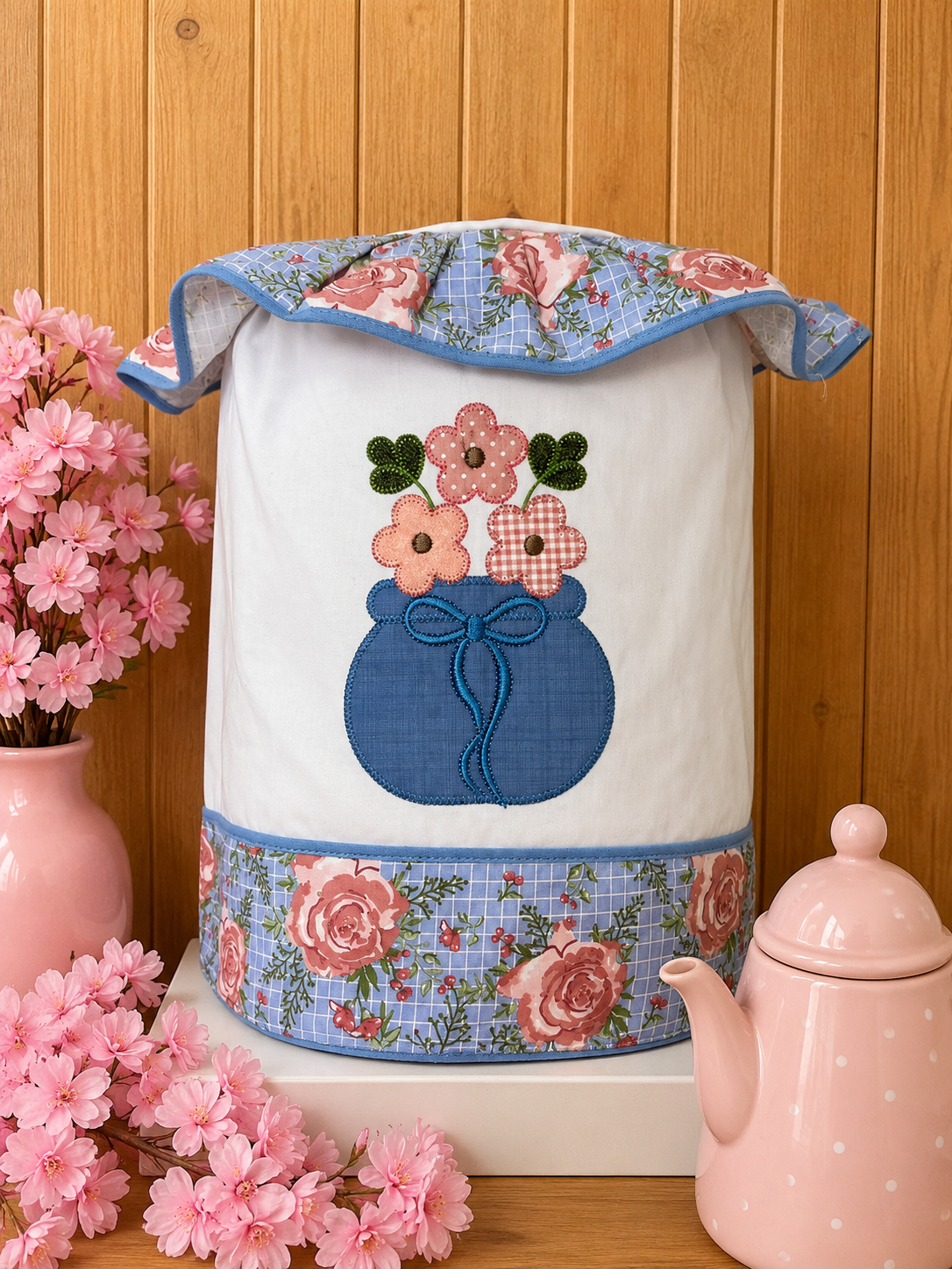 Capa de Galão - Vaso de Flor Azul 10L