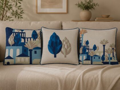 Capa para Almofada - Kit com 3 Peças - Trio Azul