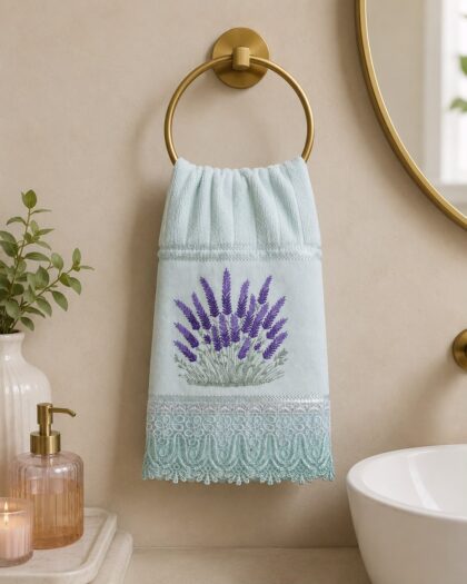 Toalha Lavabo - Lavanda Azul