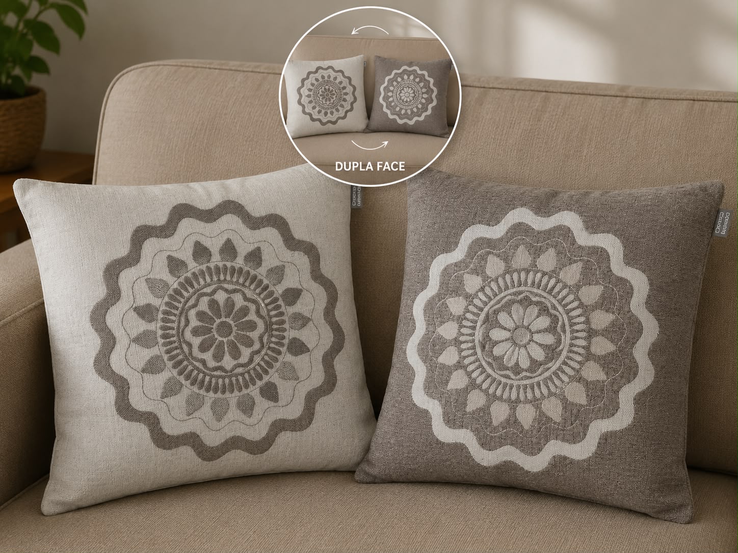 Capa para Almofada - Kit com 2 Peças - Estampa 24