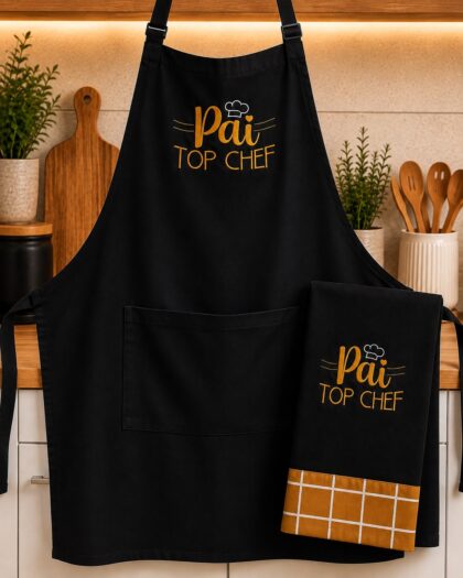 Avental de Cozinha + Pano de Prato - Pai Top Chef