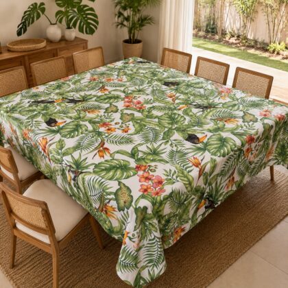 Toalha de Mesa Quadrada - Tucanos 2,2x2,2m