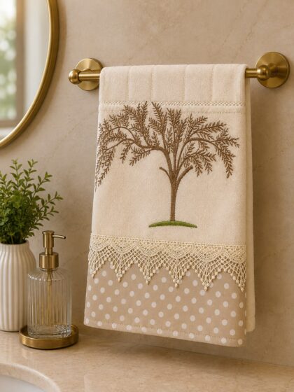 Toalha Lavabo 30x45 cm - Árvores Diversas