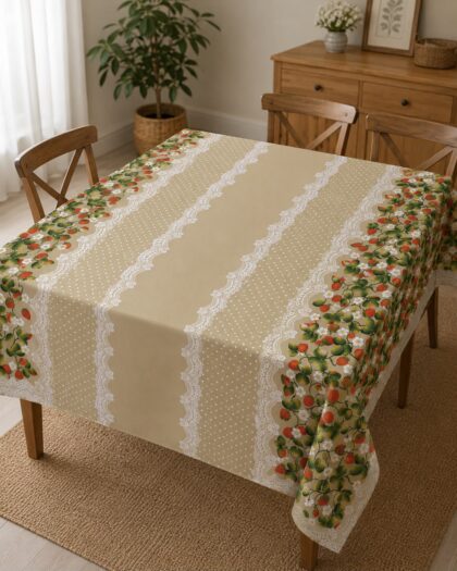 Toalha de Mesa Retangular Bege 1,50x1,40m