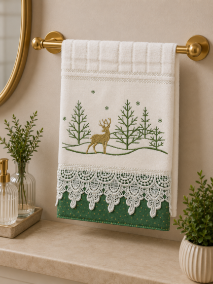Toalha Lavabo 30x45 cm - Temas Natalinos