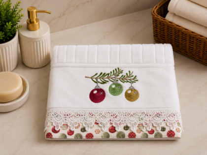 Toalha de Rosto Natalina 45x68cm Dohler