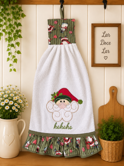 Toalha Bate Mão 60x30cm - Papai Noel