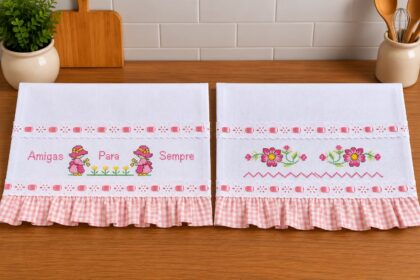 Kit 2 Panos de Prato - Estampas Diversas